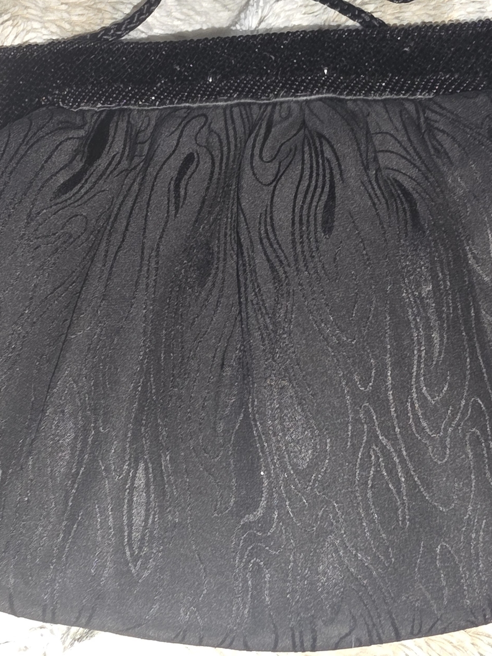Black Evening Drawstring Shoulder Bag - Picture 5 of 6